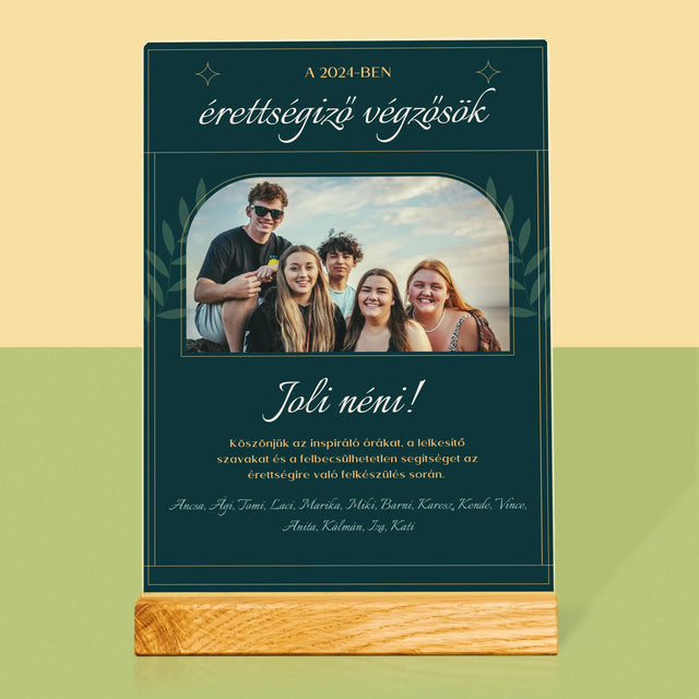 Monogram: Köszönet A Tanítónak - Akrilüvegre Nyomtatott Kép