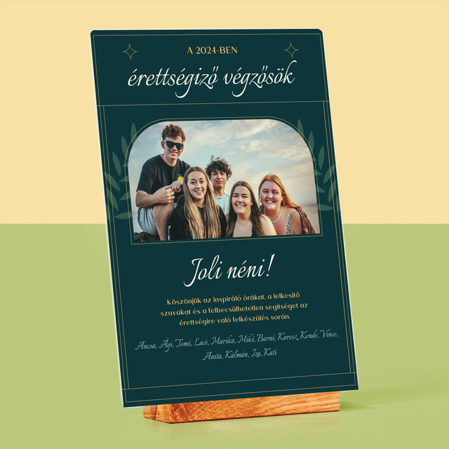 Monogram: Köszönet A Tanítónak - Akrilüvegre Nyomtatott Kép