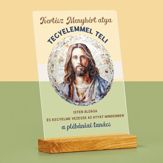 Név És Aláírás: Kegyelemmel Teli Tisztelendő Atya - Akrilüvegre Nyomtatott Kép