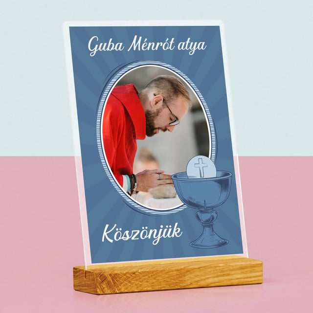 Név És Aláírás: Pap Köszönjük - Akrilüvegre Nyomtatott Kép