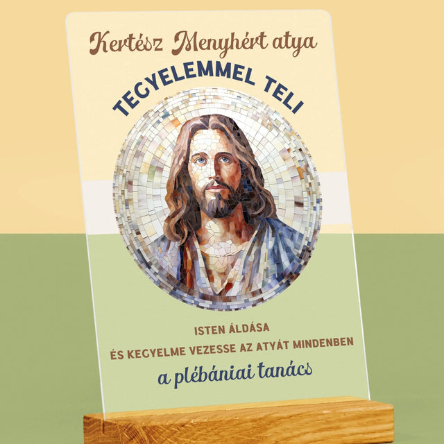 Név És Aláírás: Kegyelemmel Teli Tisztelendő Atya - Akrilüvegre Nyomtatott Kép