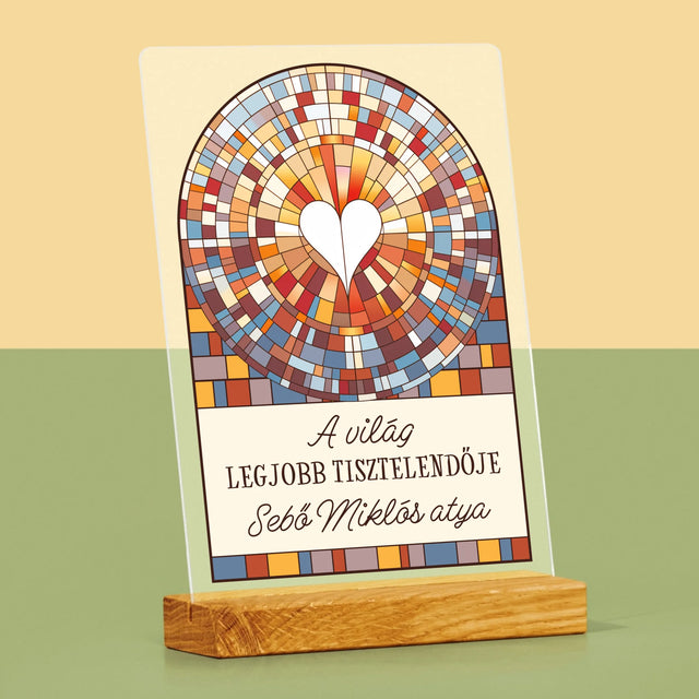 Név És Aláírás: A Világ Legjobb Tisztelendője - Akrilüvegre Nyomtatott Kép