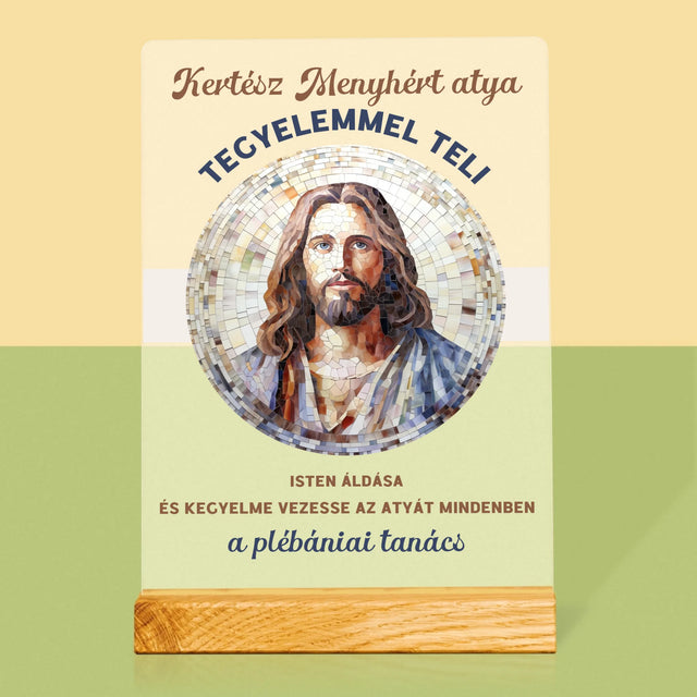 Név És Aláírás: Kegyelemmel Teli Tisztelendő Atya - Akrilüvegre Nyomtatott Kép