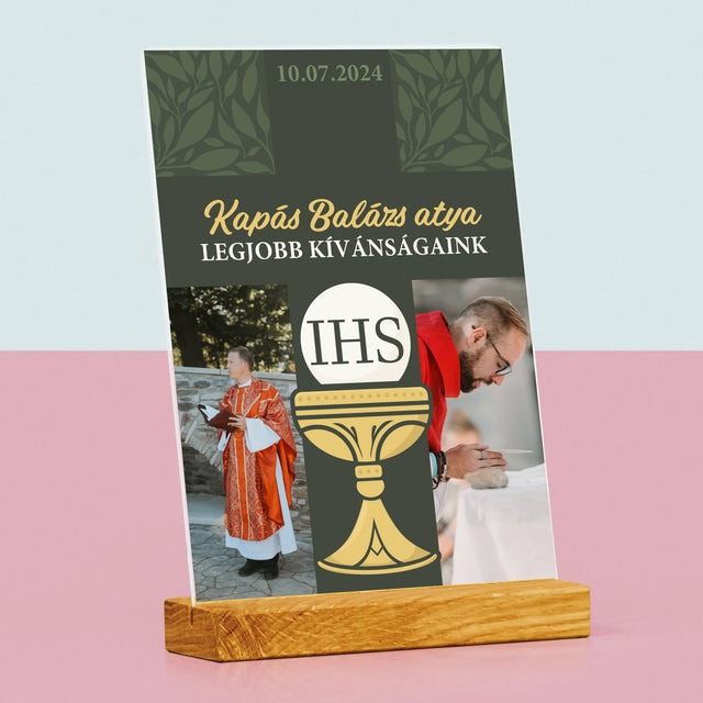 Fotókollázs: Legjobbakat Kívánjuk Kereszt - Akrilüvegre Nyomtatott Kép