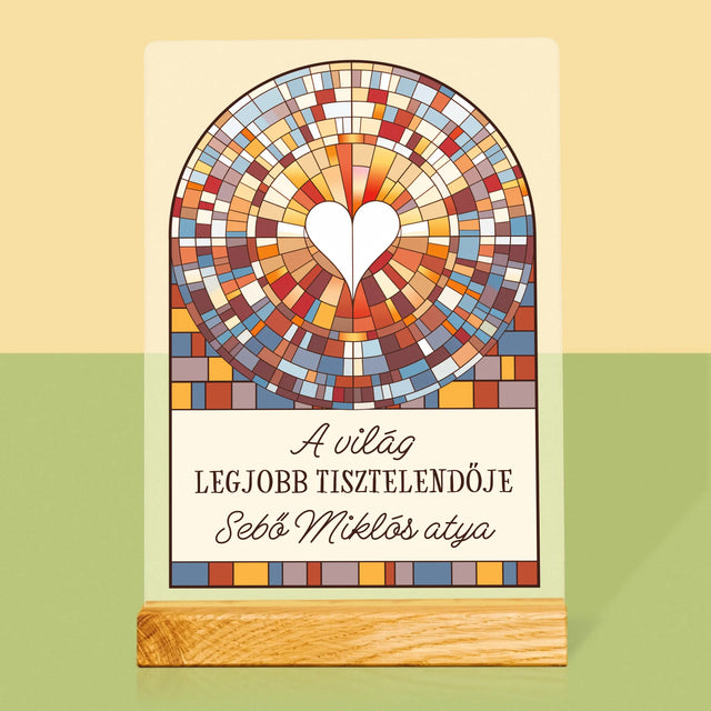 Név És Aláírás: A Világ Legjobb Tisztelendője - Akrilüvegre Nyomtatott Kép