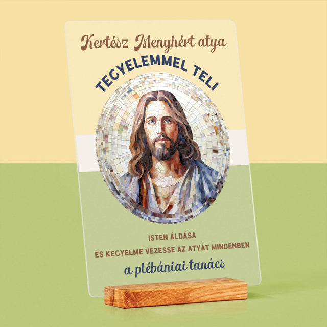 Név És Aláírás: Kegyelemmel Teli Tisztelendő Atya - Akrilüvegre Nyomtatott Kép