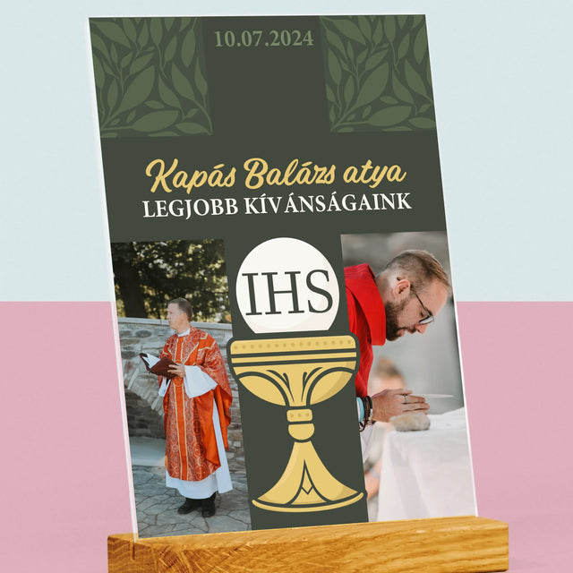 Fotókollázs: Legjobbakat Kívánjuk Kereszt - Akrilüvegre Nyomtatott Kép