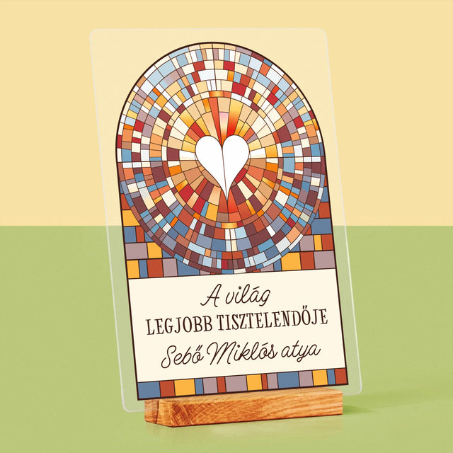 Név És Aláírás: A Világ Legjobb Tisztelendője - Akrilüvegre Nyomtatott Kép