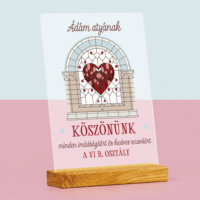 Név És Aláírás: Köszönünk Minden Imát - Akrilüvegre Nyomtatott Kép