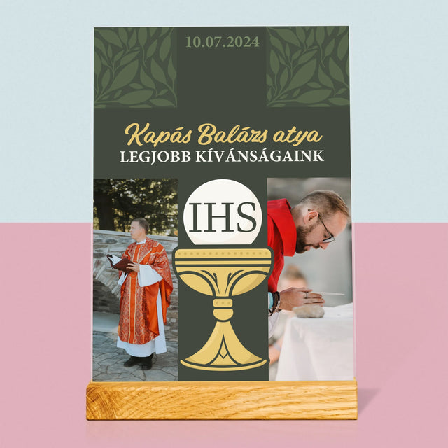 Fotókollázs: Legjobbakat Kívánjuk Kereszt - Akrilüvegre Nyomtatott Kép