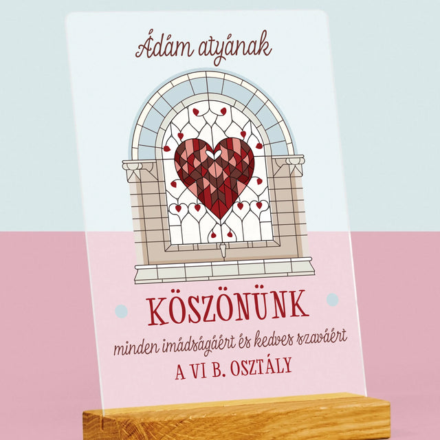 Név És Aláírás: Köszönünk Minden Imát - Akrilüvegre Nyomtatott Kép