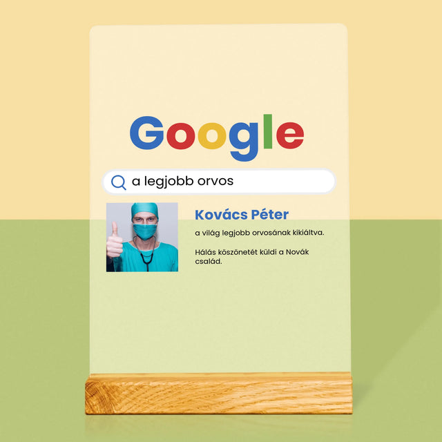 Fotó És Felirat: Google-Találat A Legjobb Orvosra - Akrilüvegre Nyomtatott Kép
