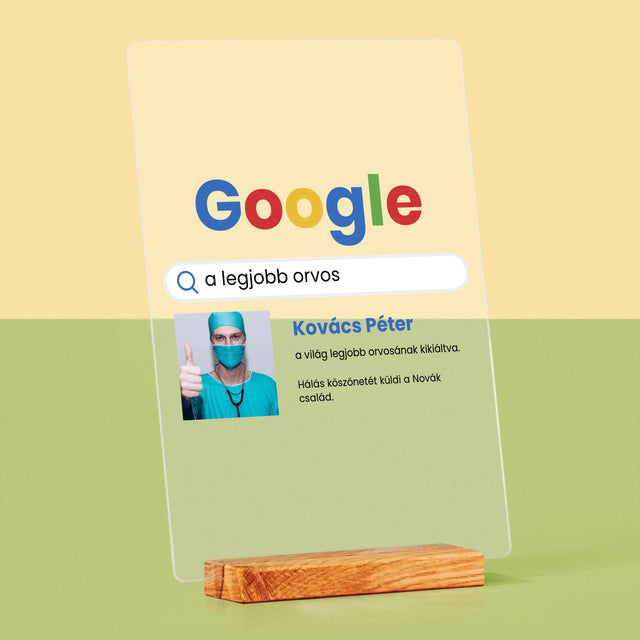 Fotó És Felirat: Google-Találat A Legjobb Orvosra - Akrilüvegre Nyomtatott Kép