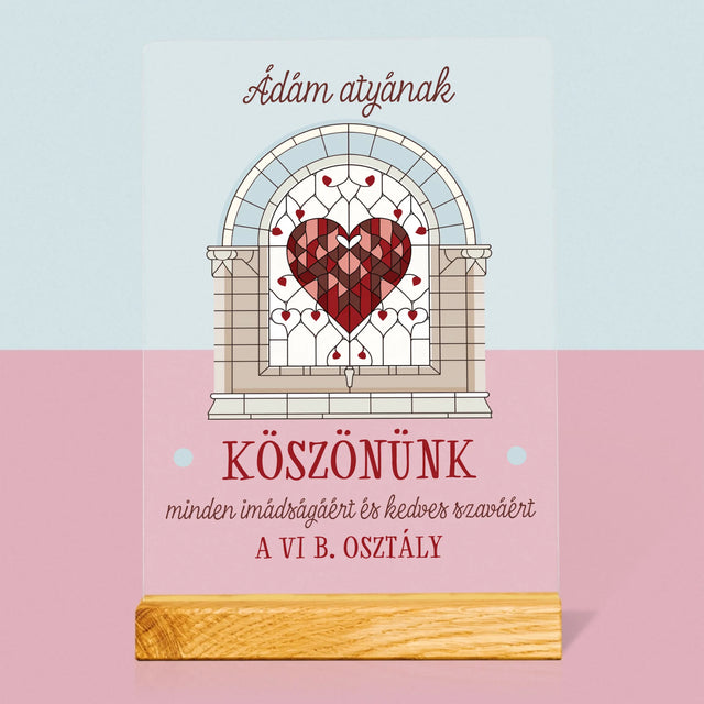 Név És Aláírás: Köszönünk Minden Imát - Akrilüvegre Nyomtatott Kép