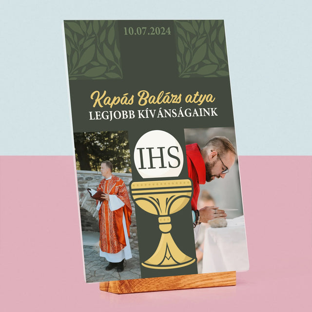 Fotókollázs: Legjobbakat Kívánjuk Kereszt - Akrilüvegre Nyomtatott Kép