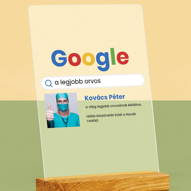 Fotó És Felirat: Google-Találat A Legjobb Orvosra - Akrilüvegre Nyomtatott Kép