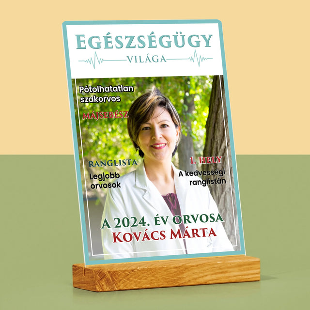 Újság Címlap: Egészségügy Világa - Akrilüvegre Nyomtatott Kép