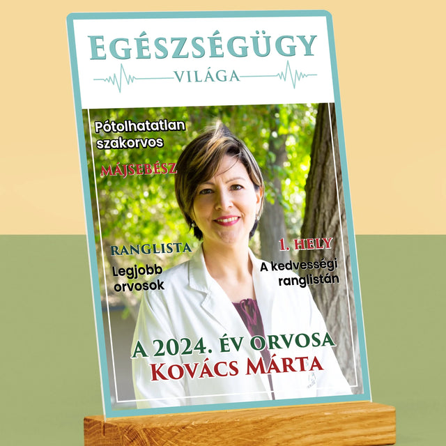 Újság Címlap: Egészségügy Világa - Akrilüvegre Nyomtatott Kép