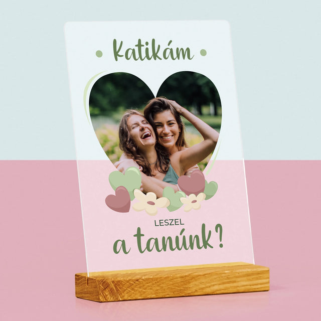 Fotó és aláírás: Leszel a koszorúslányom virágai - Nyomtatás akrilüvegre | HU