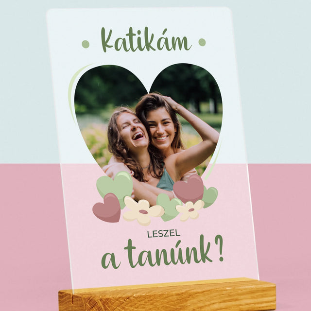 Fotó és aláírás: Leszel a koszorúslányom virágai - Nyomtatás akrilüvegre | HU