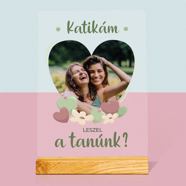 Fotó és aláírás: Leszel a koszorúslányom virágai - Nyomtatás akrilüvegre | HU