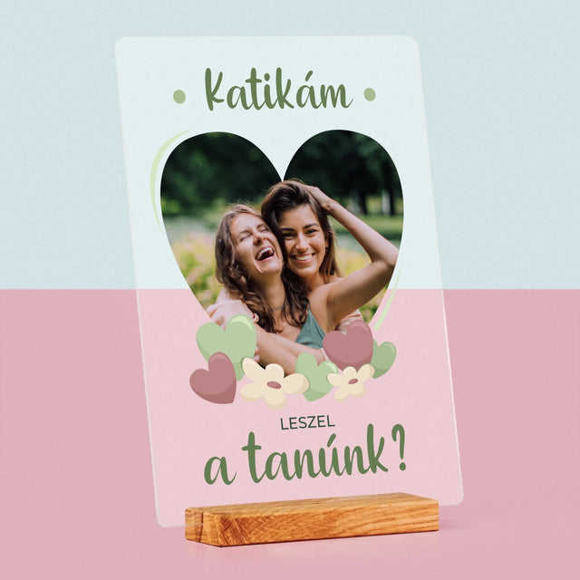 Fotó és aláírás: Leszel a koszorúslányom virágai - Nyomtatás akrilüvegre | HU