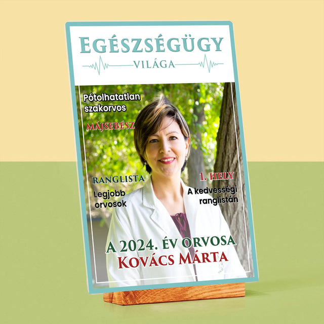 Újság Címlap: Egészségügy Világa - Akrilüvegre Nyomtatott Kép