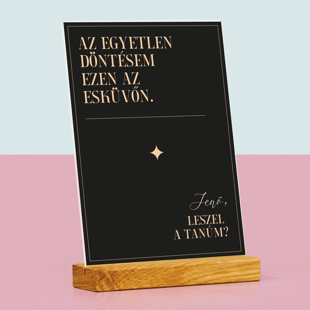 Név És Aláírás: Az Egyetlen Döntésem - Akrilüvegre Nyomtatott Kép