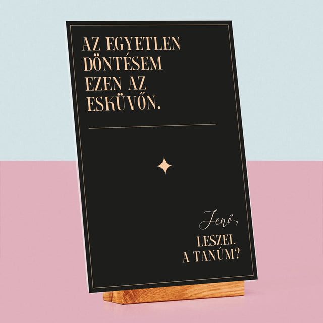 Név És Aláírás: Az Egyetlen Döntésem - Akrilüvegre Nyomtatott Kép