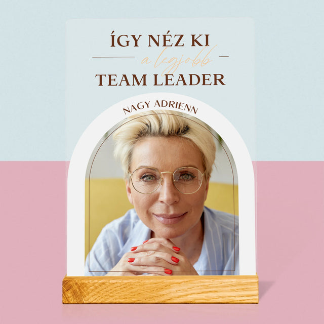 Fotó És Felirat: A Legjobb Csoportvezető - Akrilüvegre Nyomtatott Kép