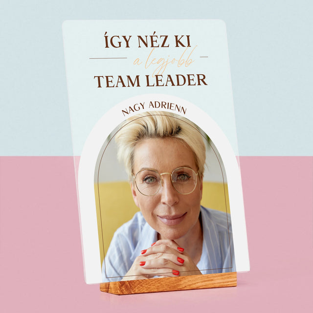 Fotó És Felirat: A Legjobb Csoportvezető - Akrilüvegre Nyomtatott Kép