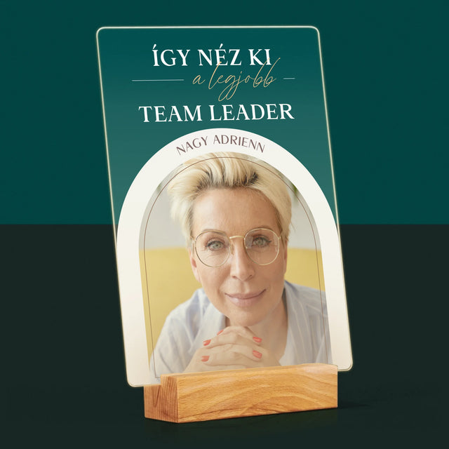 Fotó És Felirat: A Legjobb Csoportvezető - Akrilüvegre Nyomtatott Kép