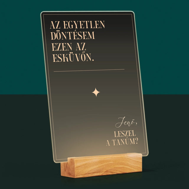 Név És Aláírás: Az Egyetlen Döntésem - Akrilüvegre Nyomtatott Kép