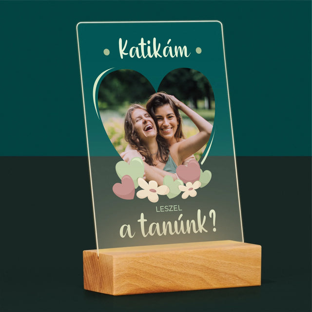 Fotó és aláírás: Leszel a koszorúslányom virágai - Nyomtatás akrilüvegre | HU