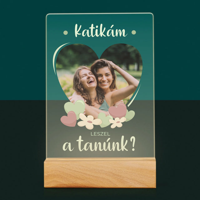 Fotó és aláírás: Leszel a koszorúslányom virágai - Nyomtatás akrilüvegre | HU