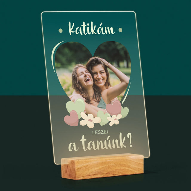 Fotó és aláírás: Leszel a koszorúslányom virágai - Nyomtatás akrilüvegre | HU