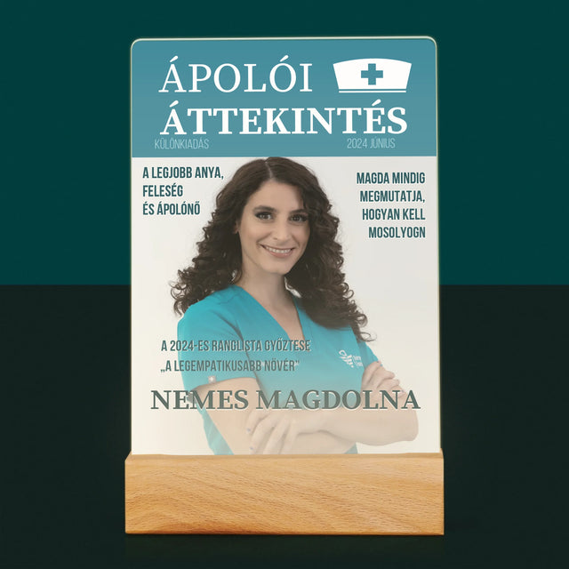 Újság Címlap: Ápolói Áttekintés - Akrilüvegre Nyomtatott Kép