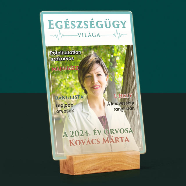 Újság Címlap: Egészségügy Világa - Akrilüvegre Nyomtatott Kép