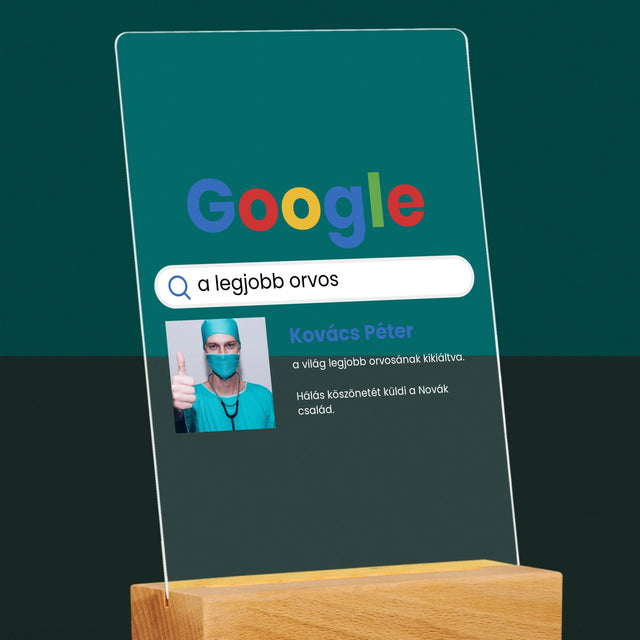 Fotó És Felirat: Google-Találat A Legjobb Orvosra - Akrilüvegre Nyomtatott Kép