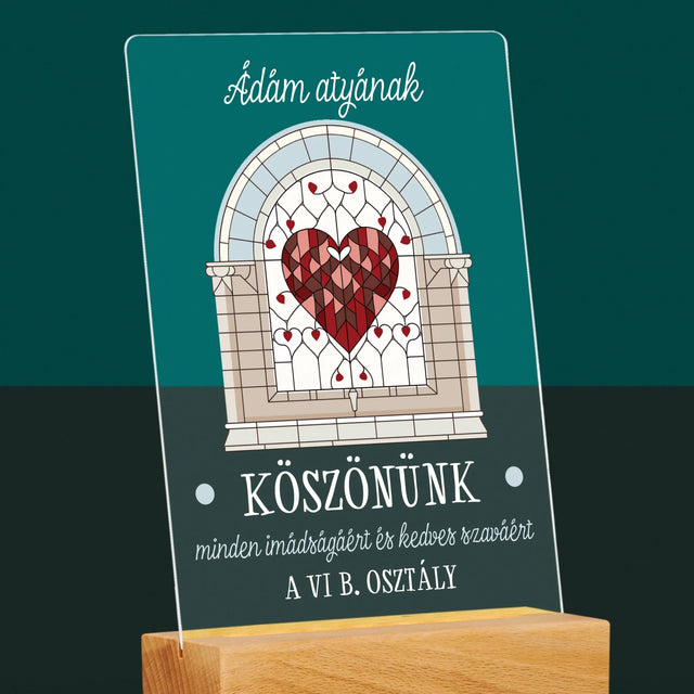 Név És Aláírás: Köszönünk Minden Imát - Akrilüvegre Nyomtatott Kép