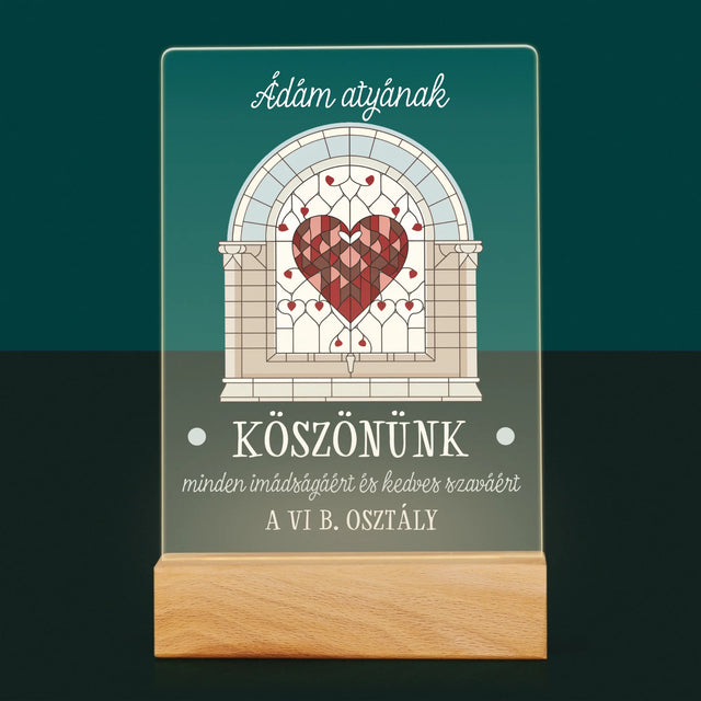 Név És Aláírás: Köszönünk Minden Imát - Akrilüvegre Nyomtatott Kép