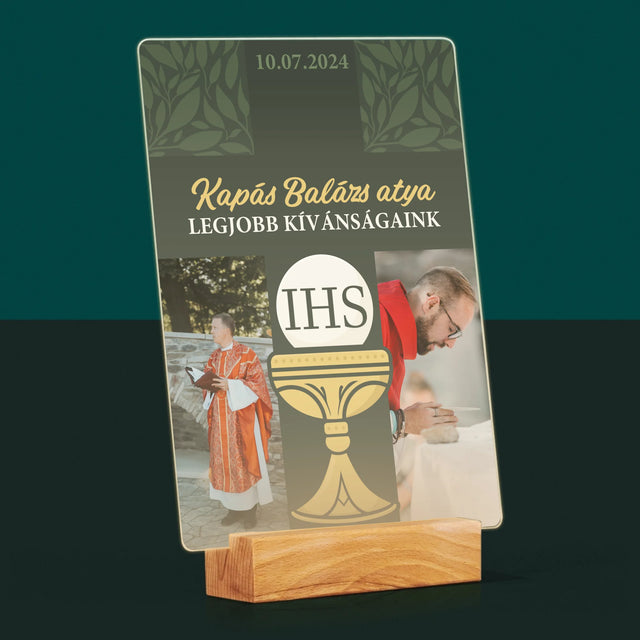 Fotókollázs: Legjobbakat Kívánjuk Kereszt - Akrilüvegre Nyomtatott Kép