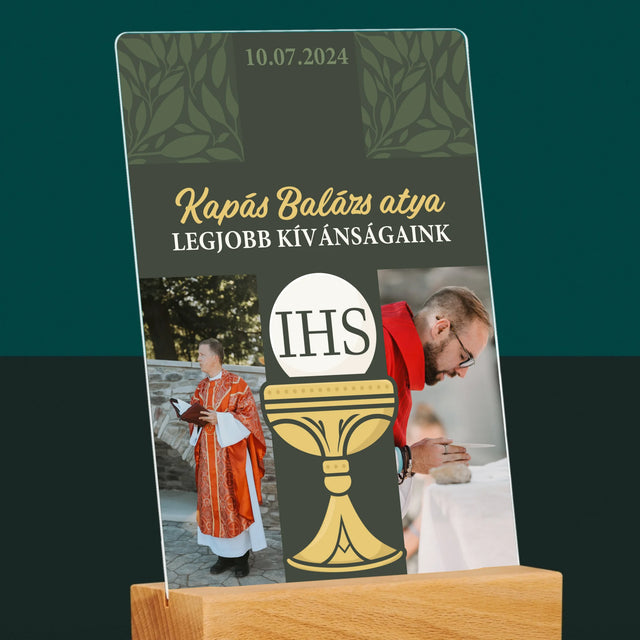 Fotókollázs: Legjobbakat Kívánjuk Kereszt - Akrilüvegre Nyomtatott Kép