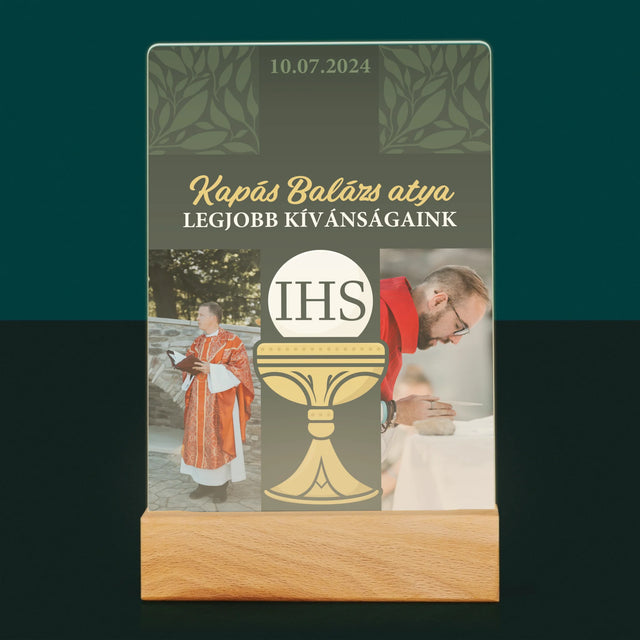 Fotókollázs: Legjobbakat Kívánjuk Kereszt - Akrilüvegre Nyomtatott Kép