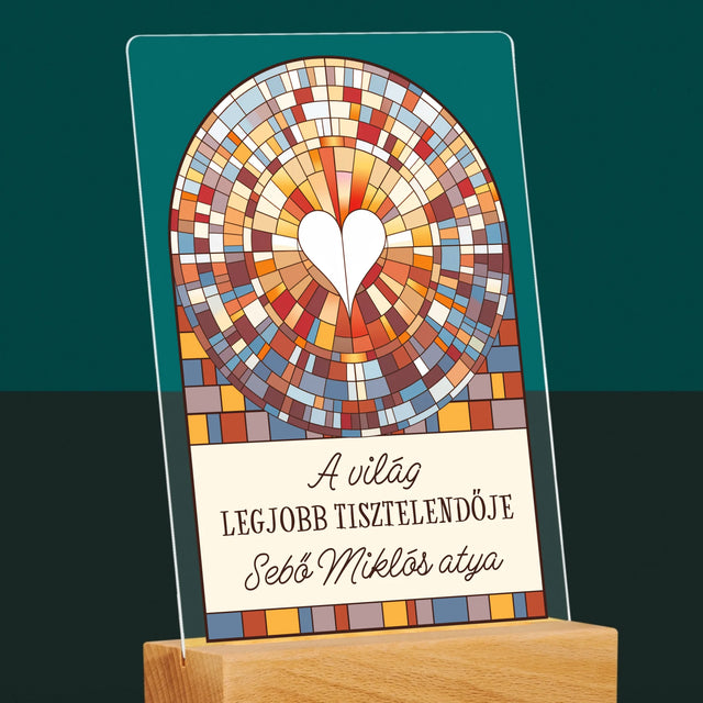 Név És Aláírás: A Világ Legjobb Tisztelendője - Akrilüvegre Nyomtatott Kép