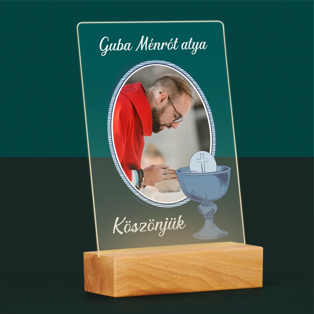 Név És Aláírás: Pap Köszönjük - Akrilüvegre Nyomtatott Kép