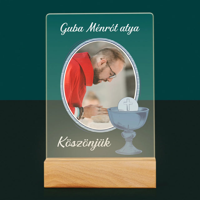 Név És Aláírás: Pap Köszönjük - Akrilüvegre Nyomtatott Kép