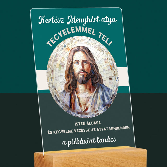 Név És Aláírás: Kegyelemmel Teli Tisztelendő Atya - Akrilüvegre Nyomtatott Kép