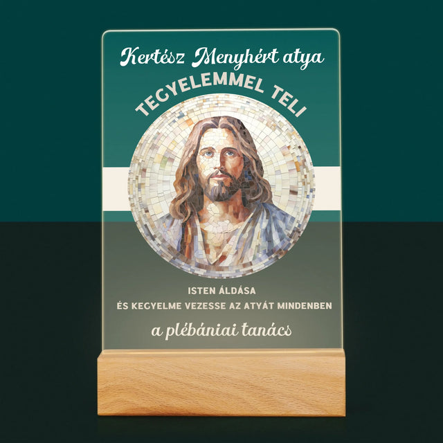 Név És Aláírás: Kegyelemmel Teli Tisztelendő Atya - Akrilüvegre Nyomtatott Kép