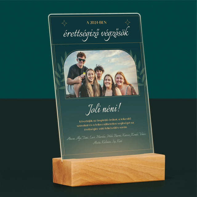 Monogram: Köszönet A Tanítónak - Akrilüvegre Nyomtatott Kép